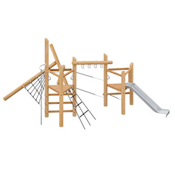Игровой комплекс две башни и канатная сетка